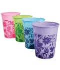 GOBELETS EN PLAST LILAS FLORAL