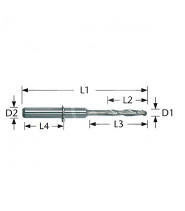 FRAISE PMMA STOP ARGENTE P100-R2-35 1,00MM.