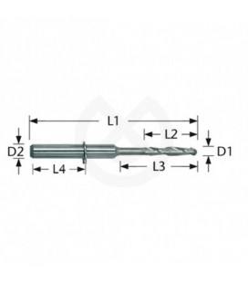 Fraise Diamantée Humide 2 mm VHF H00810